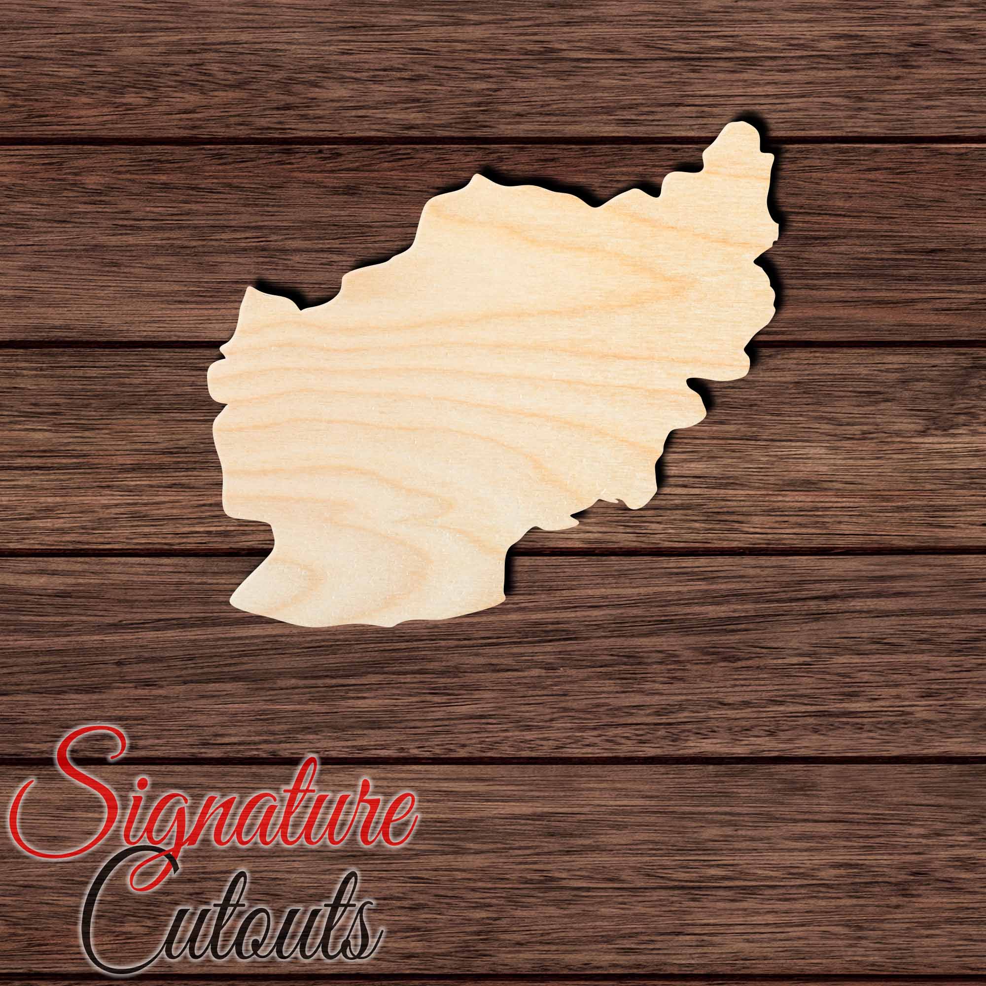 Afghanistan Shape Cutout in Wood, Acrylic or Acrylic Mirror - Signature Cutouts