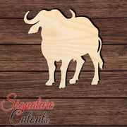 African Buffalo 001 Shape Cutout in Wood, Acrylic or Acrylic Mirror - Signature Cutouts