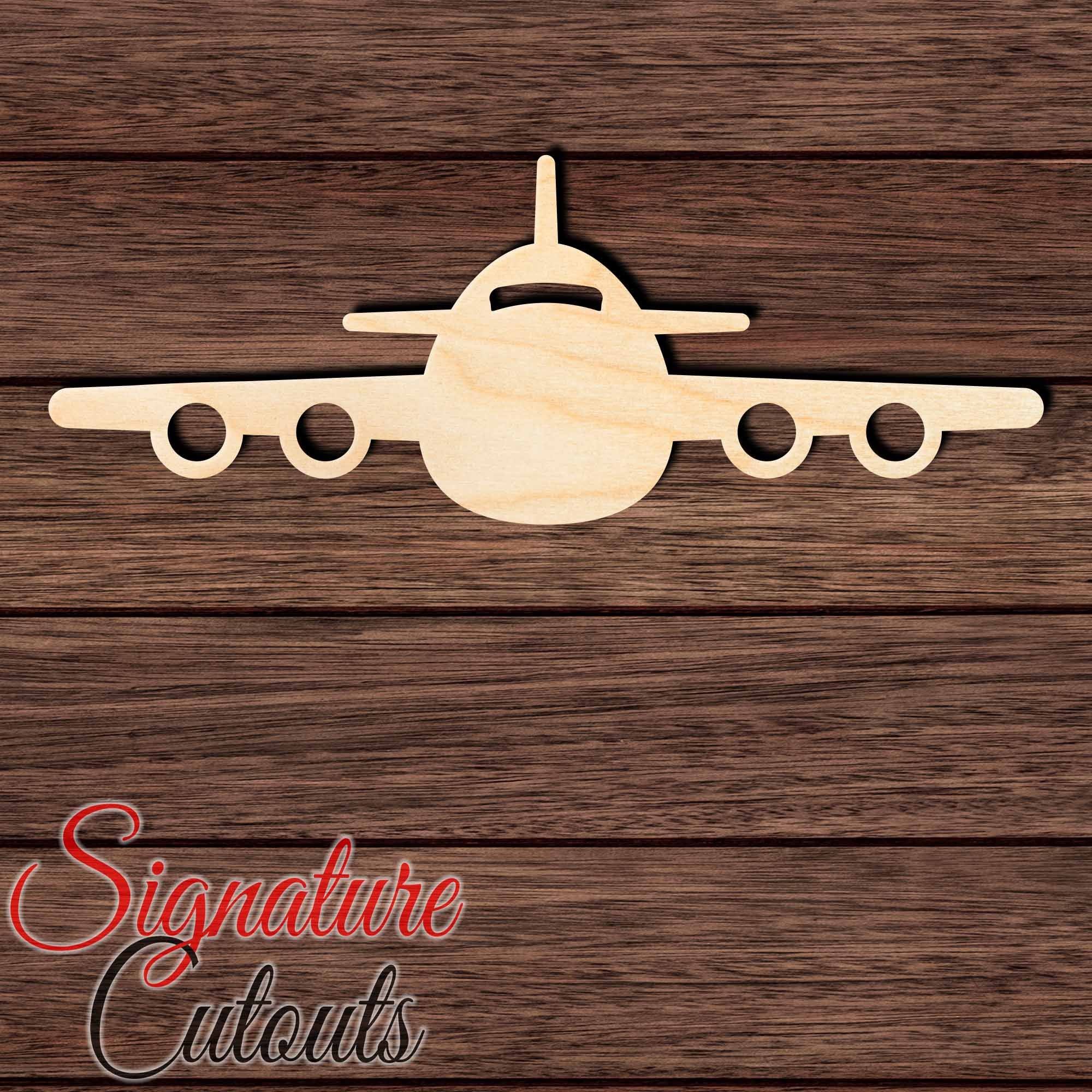 Airplane 001 Shape Cutout in Wood, Acrylic or Acrylic Mirror - Signature Cutouts