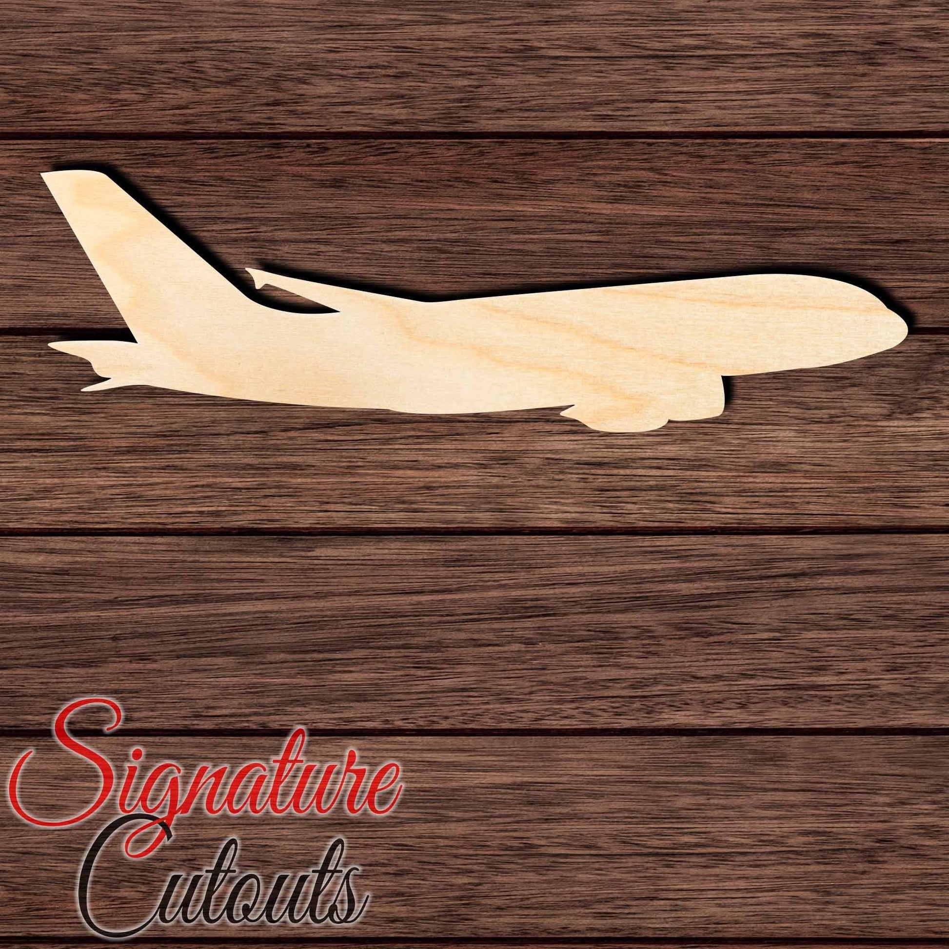 Airplane 002 Shape Cutout in Wood, Acrylic or Acrylic Mirror - Signature Cutouts