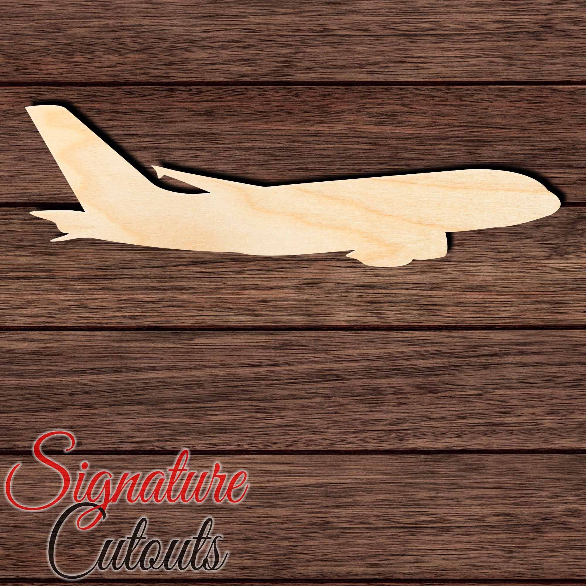 Airplane 002 Shape Cutout in Wood, Acrylic or Acrylic Mirror - Signature Cutouts