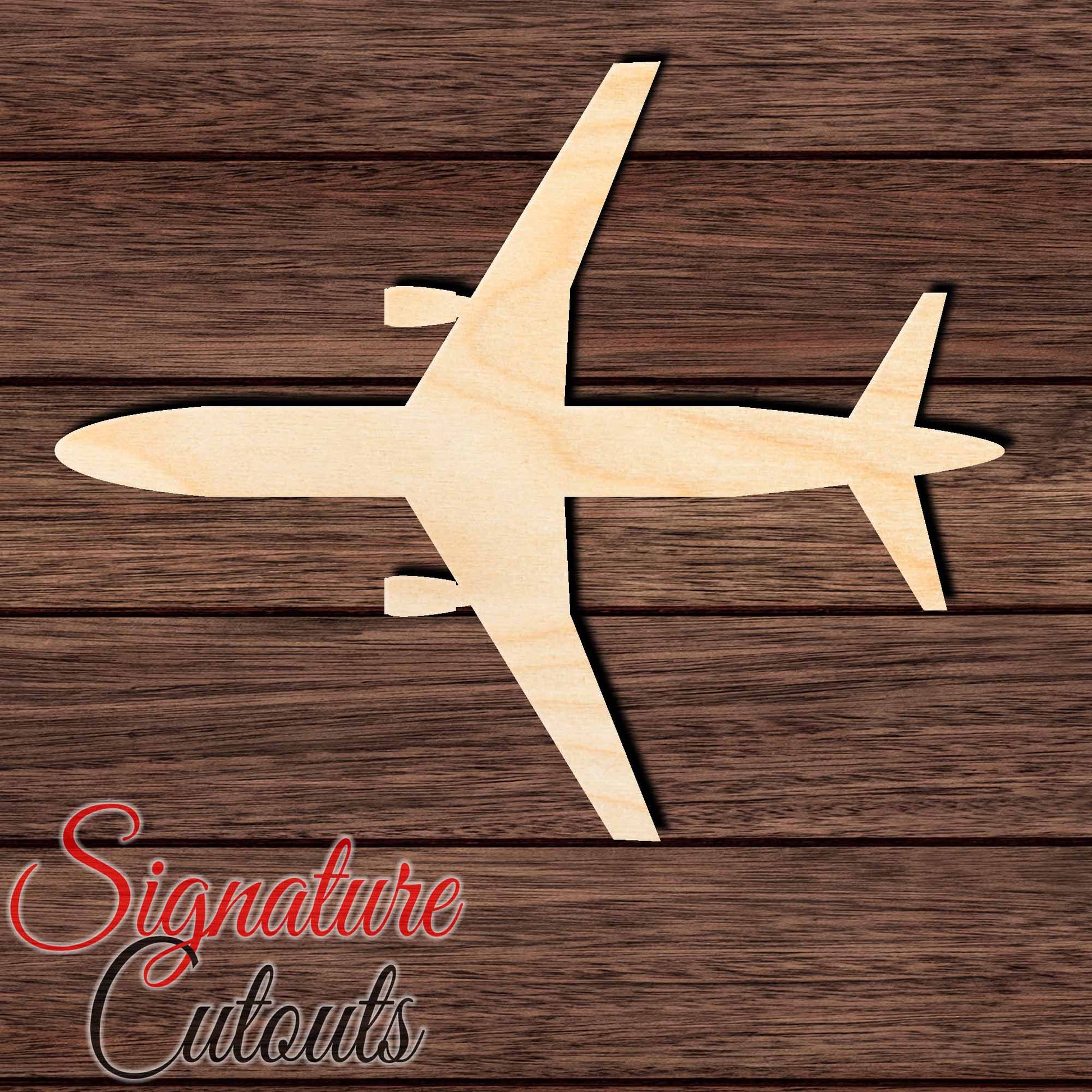 Airplane 006 Shape Cutout in Wood, Acrylic or Acrylic Mirror - Signature Cutouts