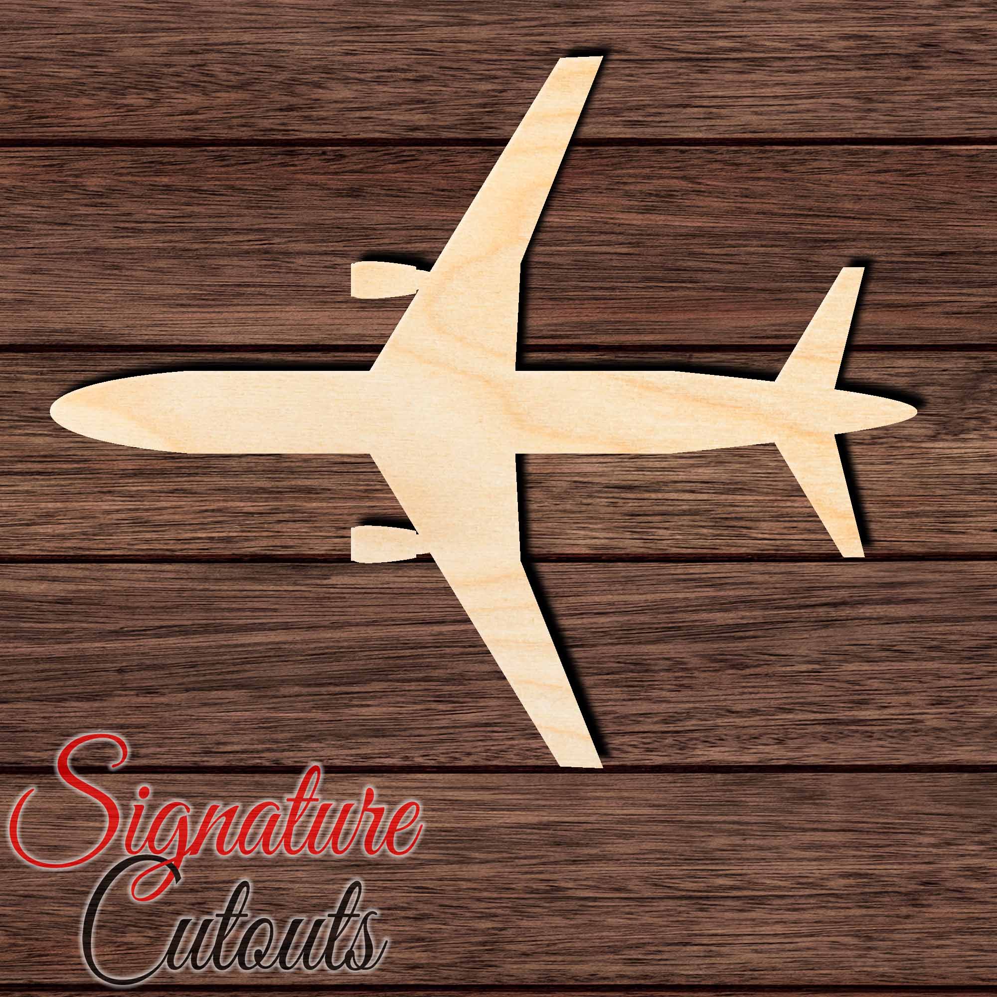 Airplane 006 Shape Cutout in Wood, Acrylic or Acrylic Mirror - Signature Cutouts