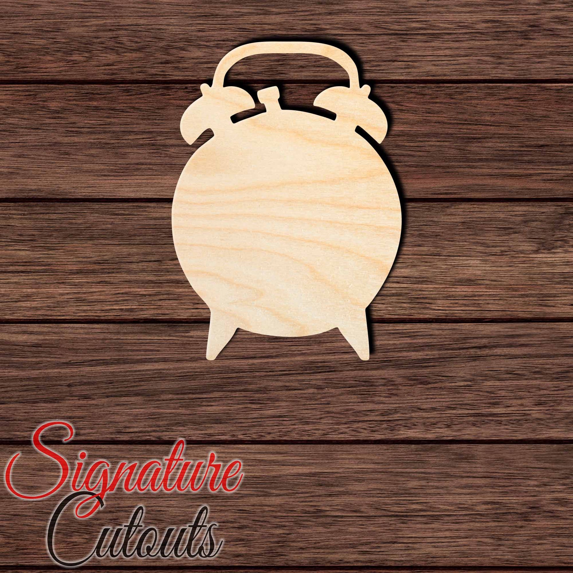 Alarm Clock Shape Cutout in Wood, Acrylic or Acrylic Mirror - Signature Cutouts