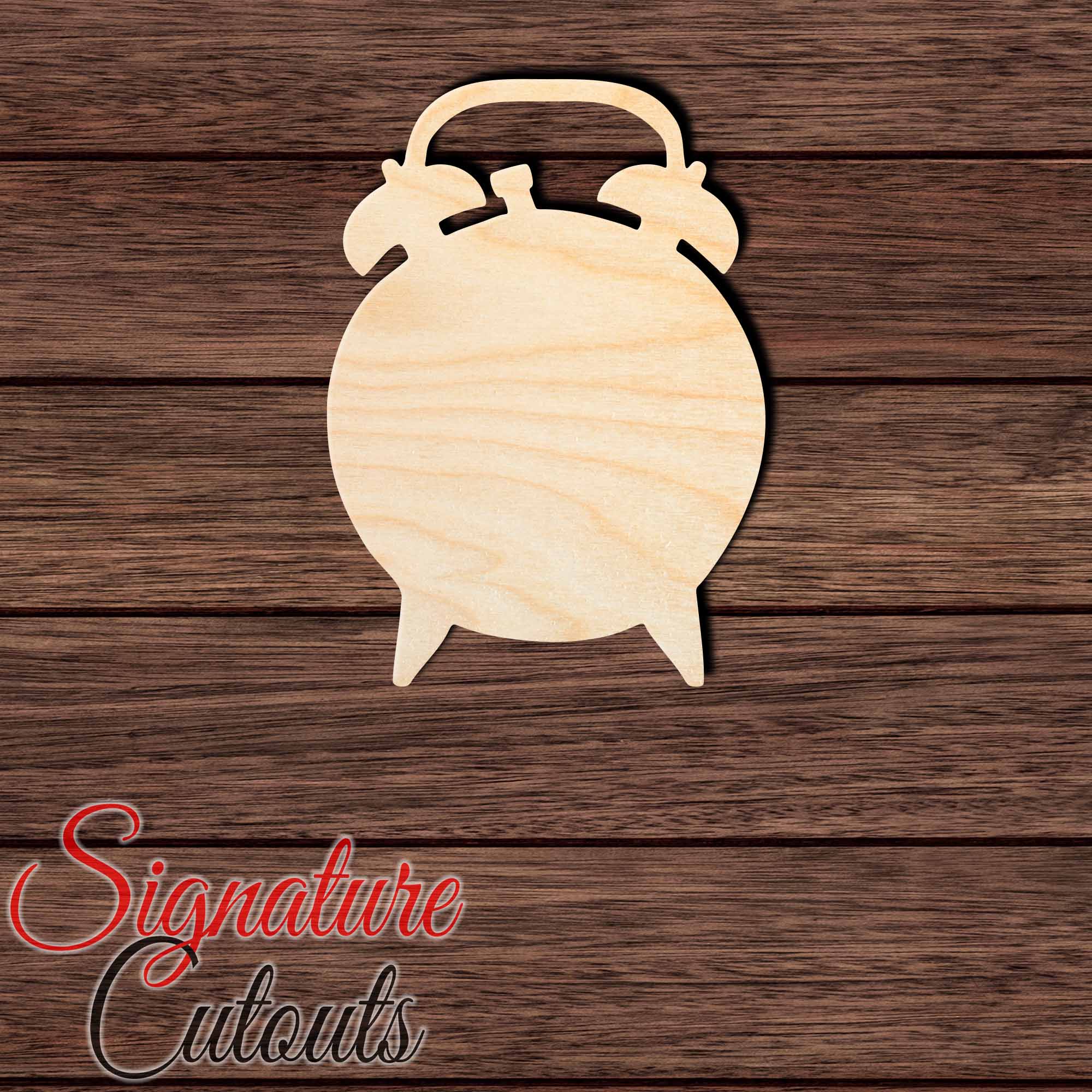 Alarm Clock Shape Cutout in Wood, Acrylic or Acrylic Mirror - Signature Cutouts