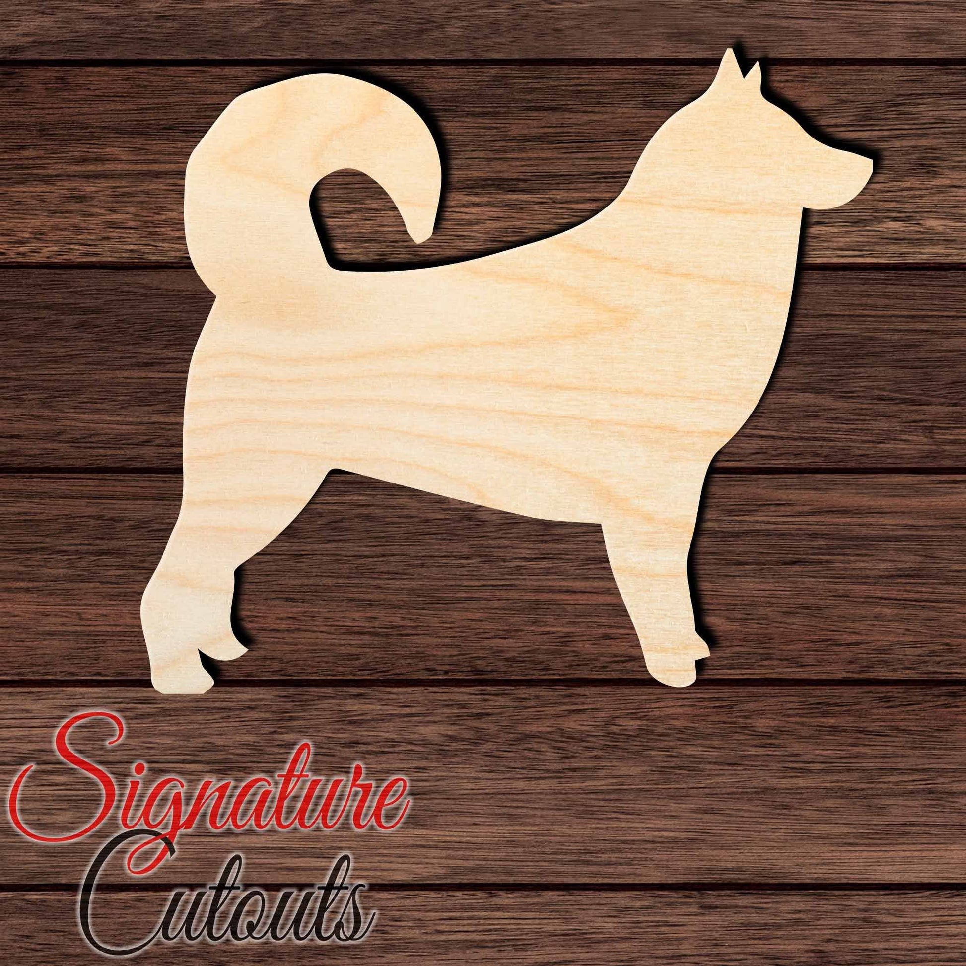 Alaskan Malamute Shape Cutout in Wood, Acrylic or Acrylic Mirror - Signature Cutouts
