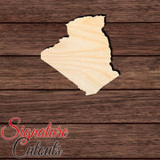 Algeria Shape Cutout in Wood, Acrylic or Acrylic Mirror - Signature Cutouts