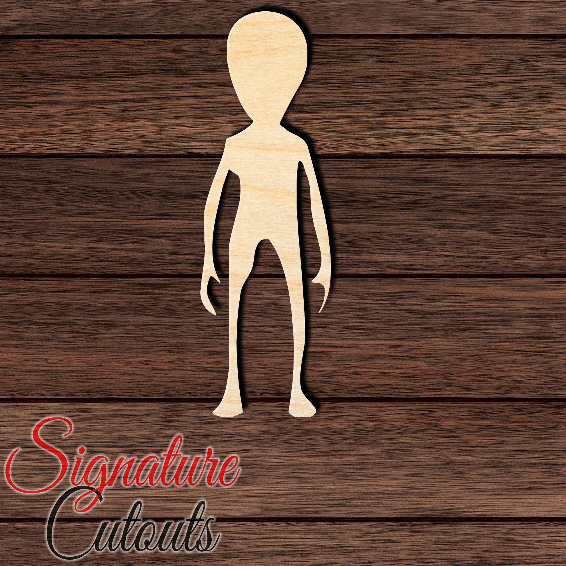 Alien 004 Shape Cutout in Wood, Acrylic or Acrylic Mirror - Signature Cutouts