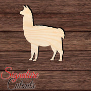 Alpaca 001 Shape Cutout in Wood, Acrylic or Acrylic Mirror - Signature Cutouts