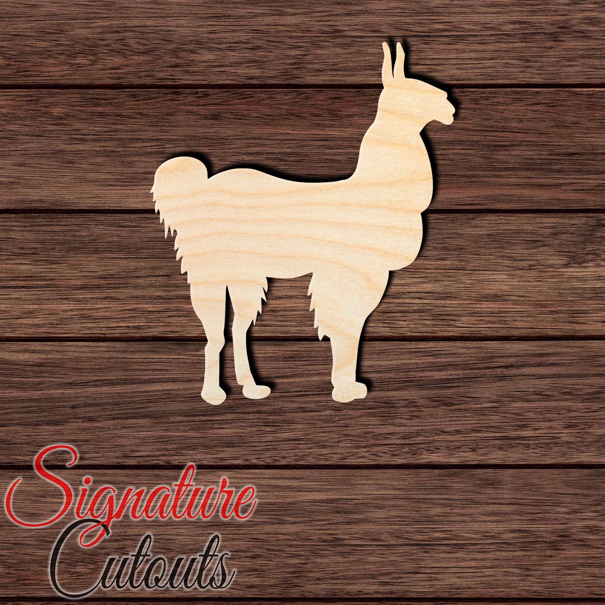 Alpaca 003 Shape Cutout in Wood, Acrylic or Acrylic Mirror - Signature Cutouts