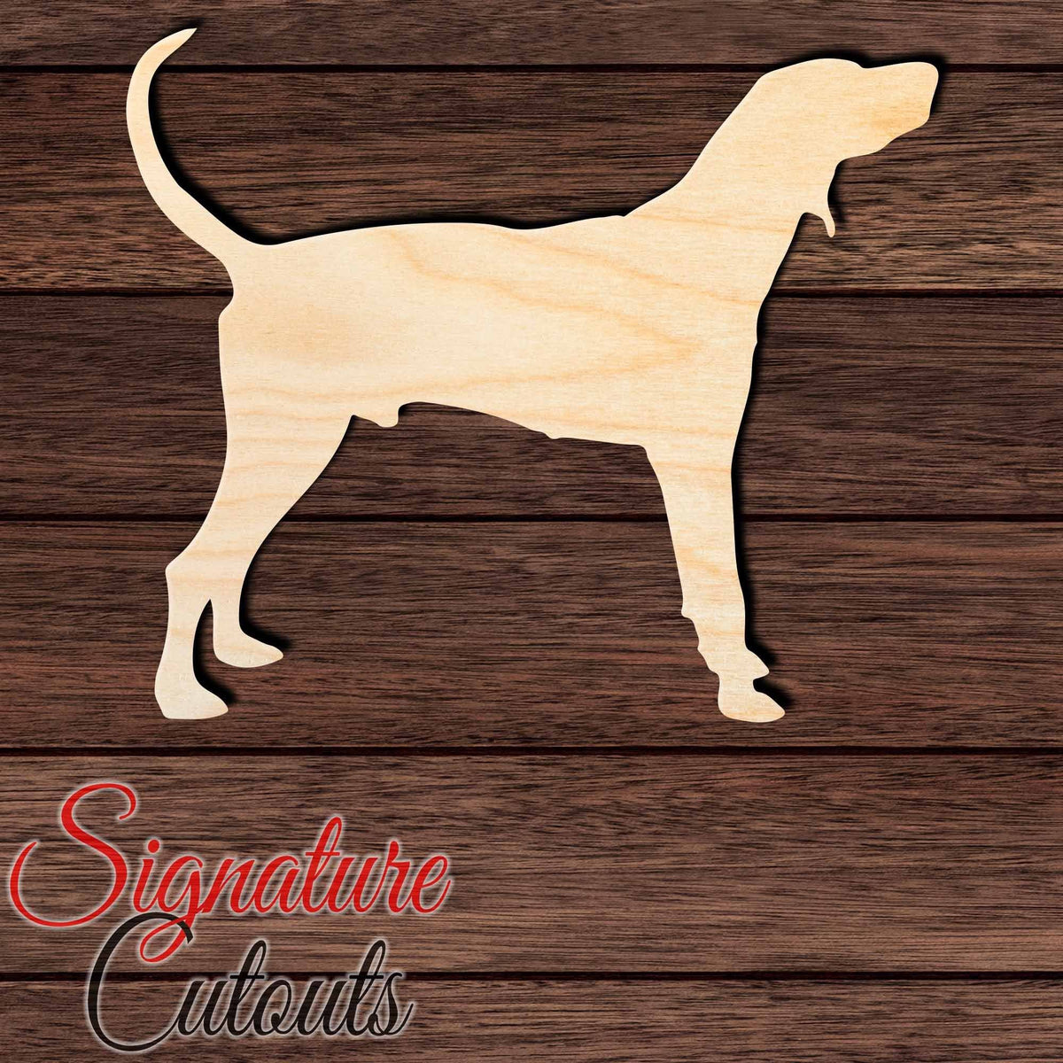 American English Coonhound Shape Cutout – Signature Custom Works