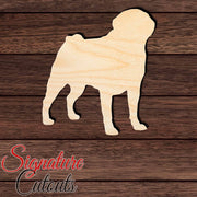 American Pugabull Shape Cutout in Wood, Acrylic or Acrylic Mirror - Signature Cutouts