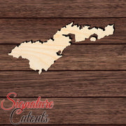 American Samoa Shape Cutout in Wood, Acrylic or Acrylic Mirror - Signature Cutouts