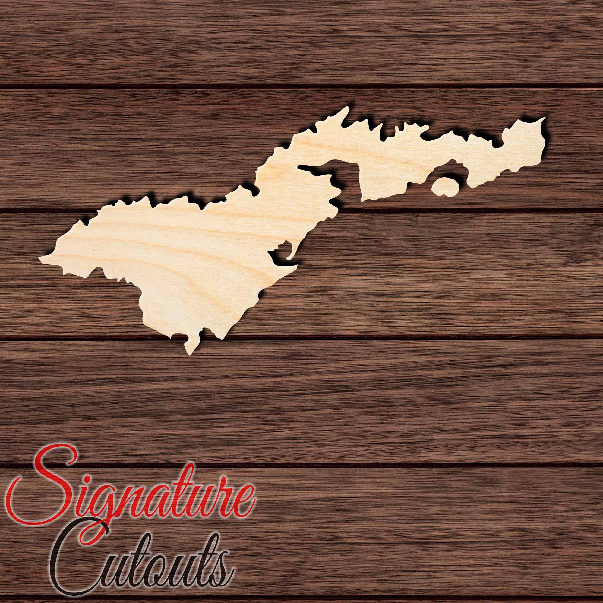 American Samoa Shape Cutout in Wood, Acrylic or Acrylic Mirror - Signature Cutouts