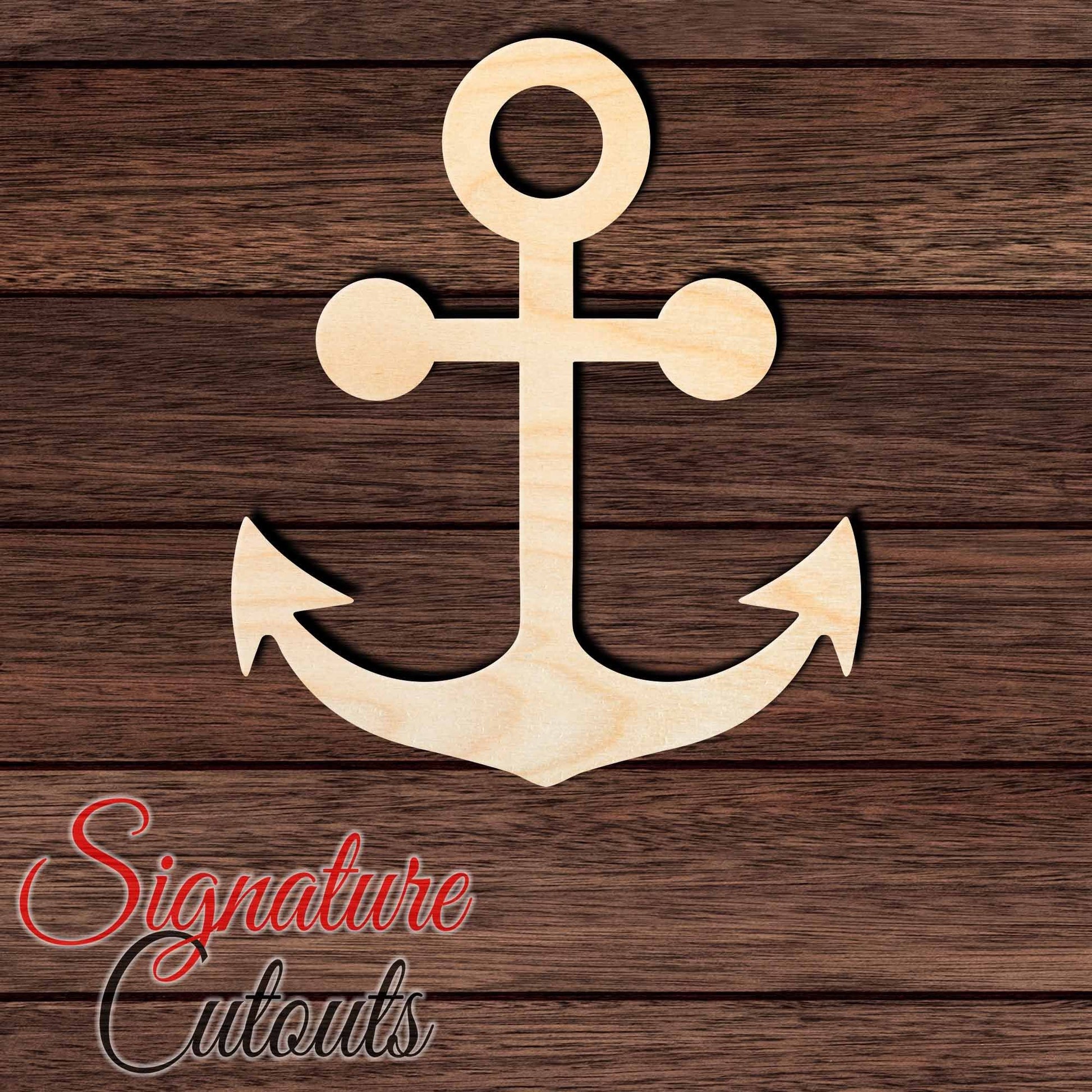 Anchor 001 Shape Cutout in Wood, Acrylic or Acrylic Mirror - Signature Cutouts