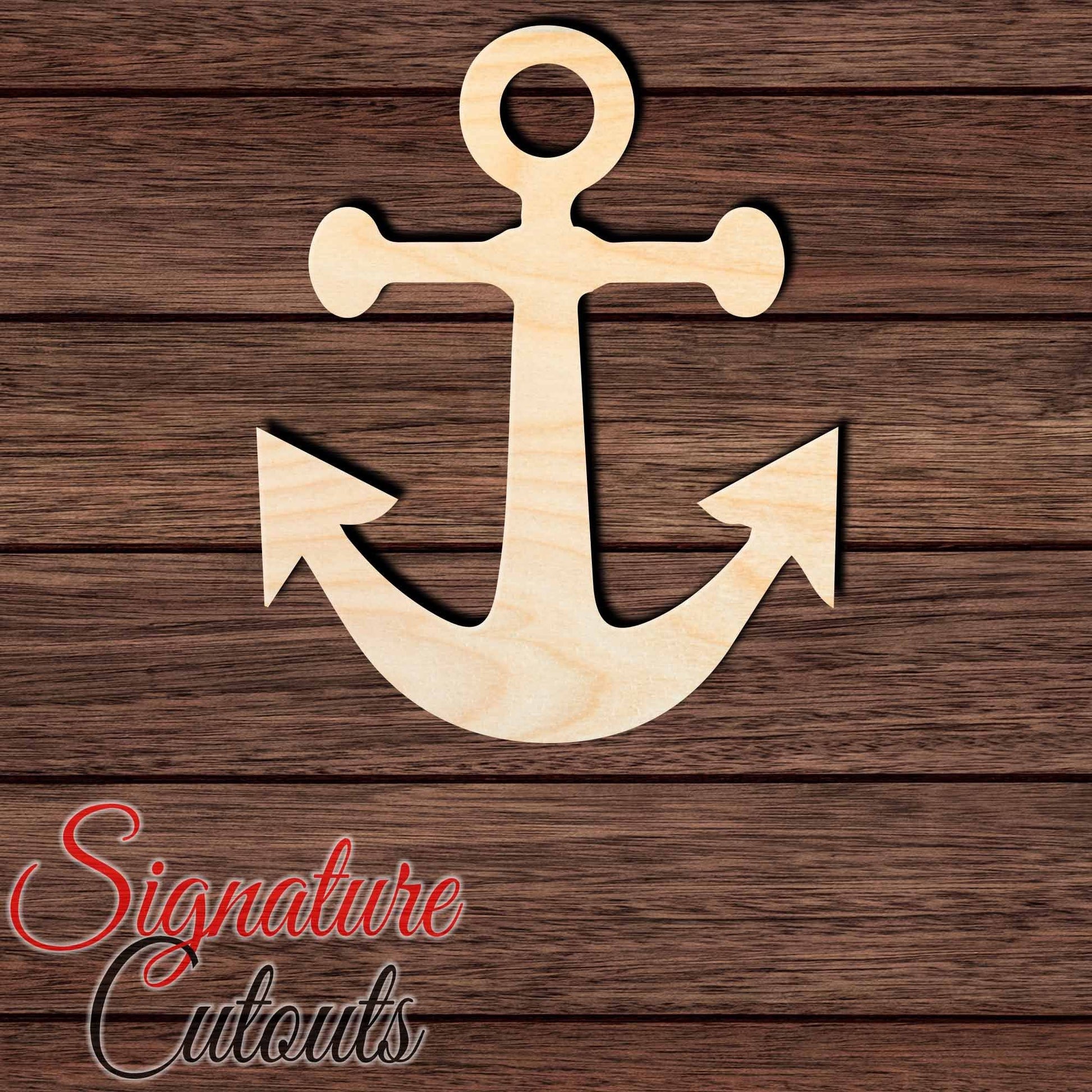 Anchor 004 Shape Cutout in Wood, Acrylic or Acrylic Mirror - Signature Cutouts