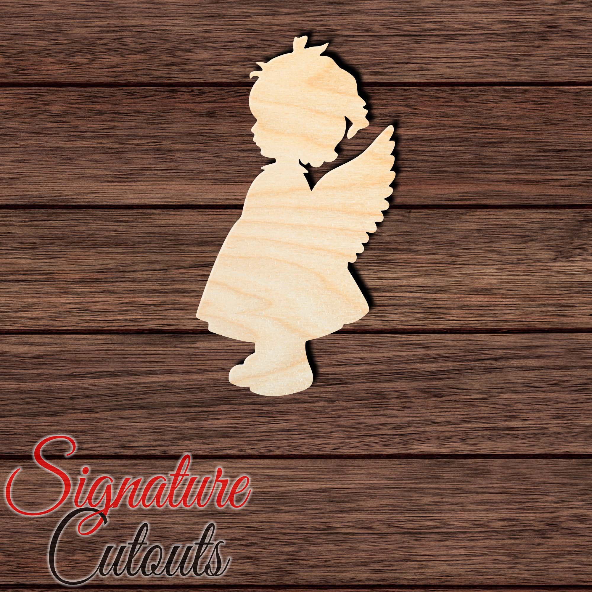Angel Child 002 Shape Cutout in Wood, Acrylic or Acrylic Mirror - Signature Cutouts