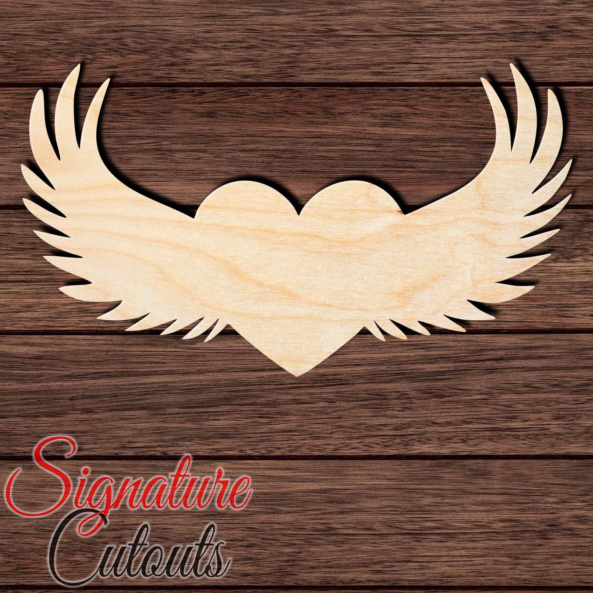 Angel Wings 001 Shape Cutout in Wood, Acrylic or Acrylic Mirror - Signature Cutouts