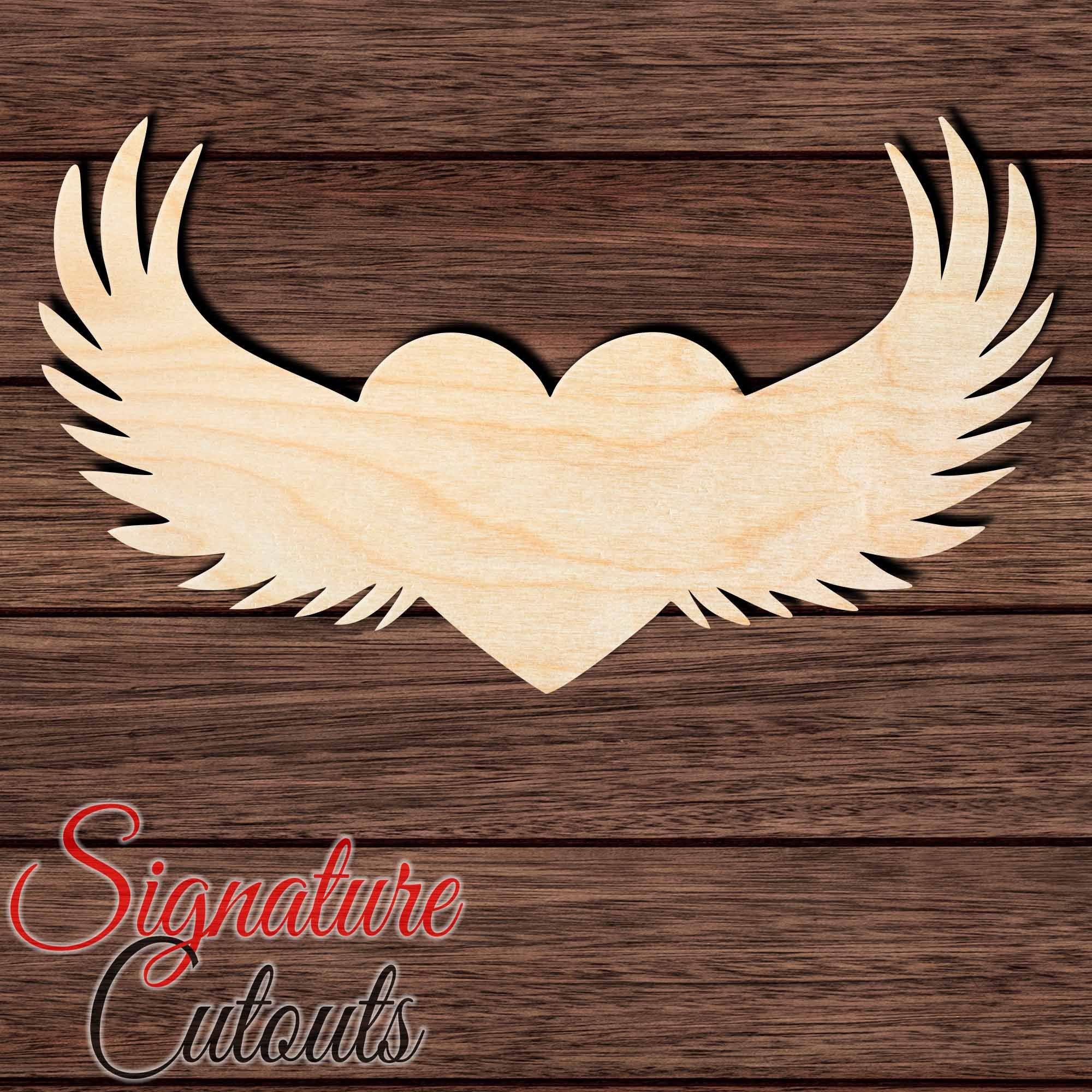 Angel Wings 001 Shape Cutout in Wood, Acrylic or Acrylic Mirror - Signature Cutouts