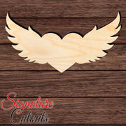Angel Wings 002 Shape Cutout in Wood, Acrylic or Acrylic Mirror - Signature Cutouts