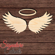 Angel Wings 003 Shape Cutout in Wood, Acrylic or Acrylic Mirror - Signature Cutouts