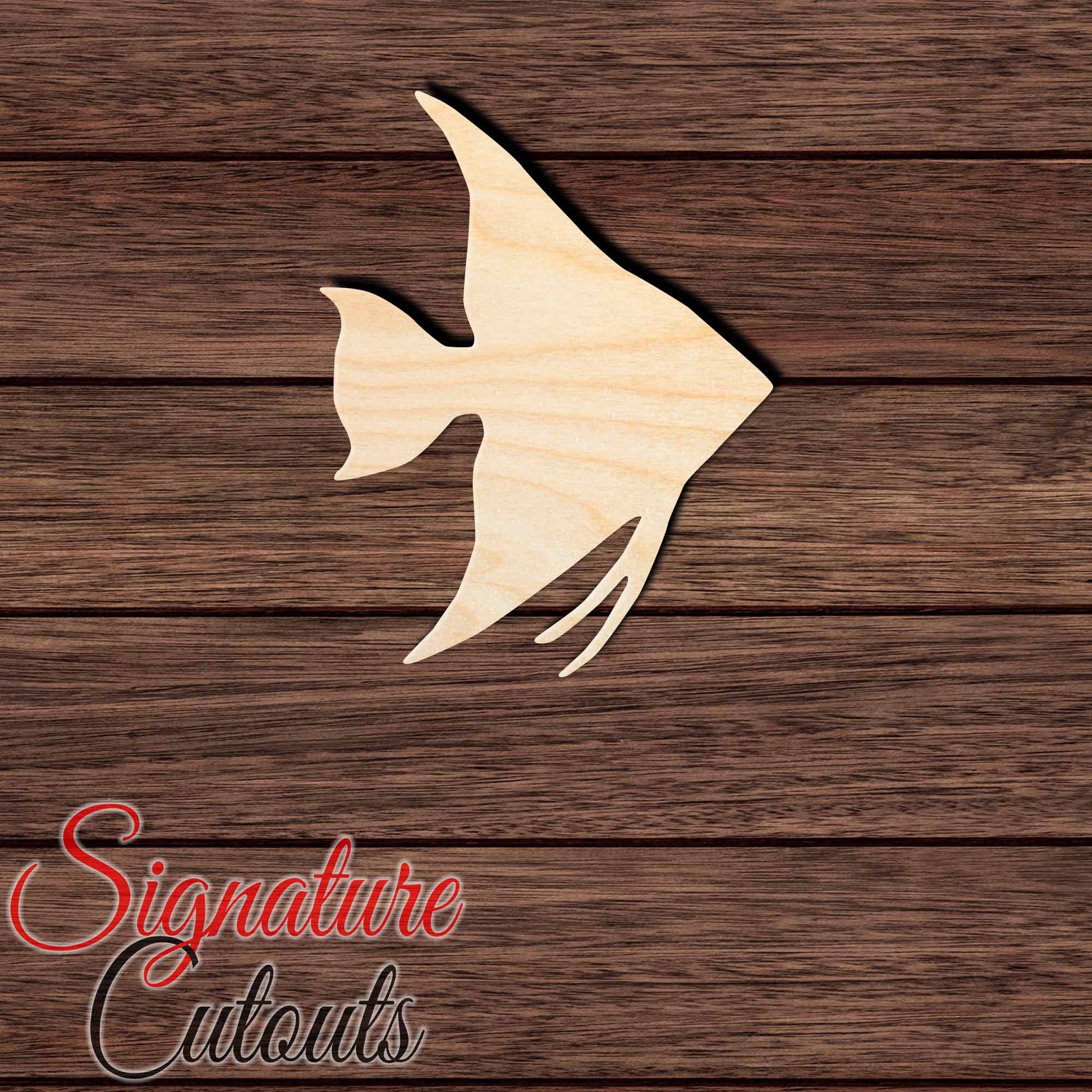 Angelfish 001 Shape Cutout in Wood, Acrylic or Acrylic Mirror - Signature Cutouts
