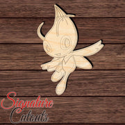 Anime 015- Celebi Shape Cutout in Wood Craft Shapes & Bases Signature Cutouts 