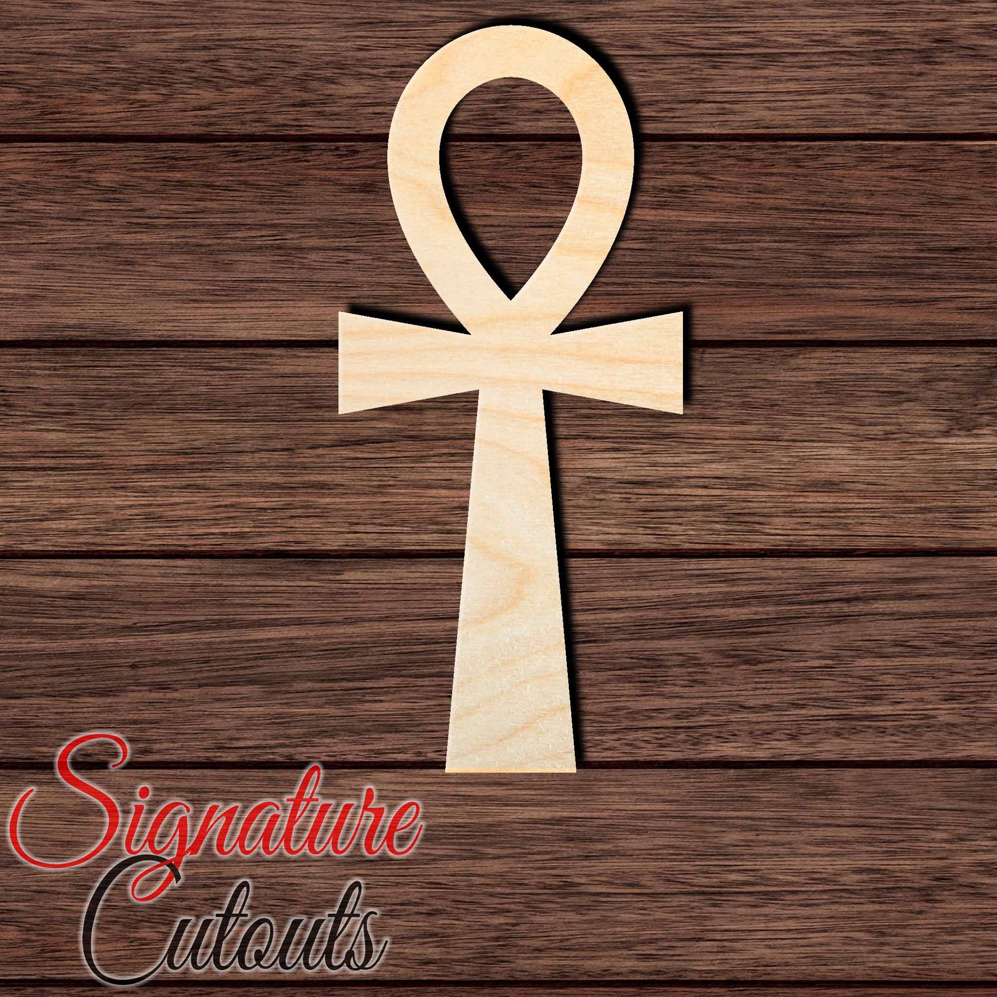 Ankh Symbol 001 Shape Cutout in Wood, Acrylic or Acrylic Mirror - Signature Cutouts