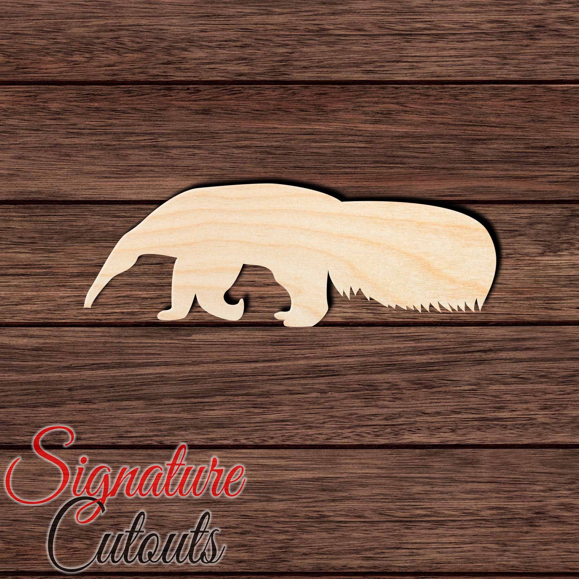 Ant Eater 001 Shape Cutout in Wood, Acrylic or Acrylic Mirror - Signature Cutouts