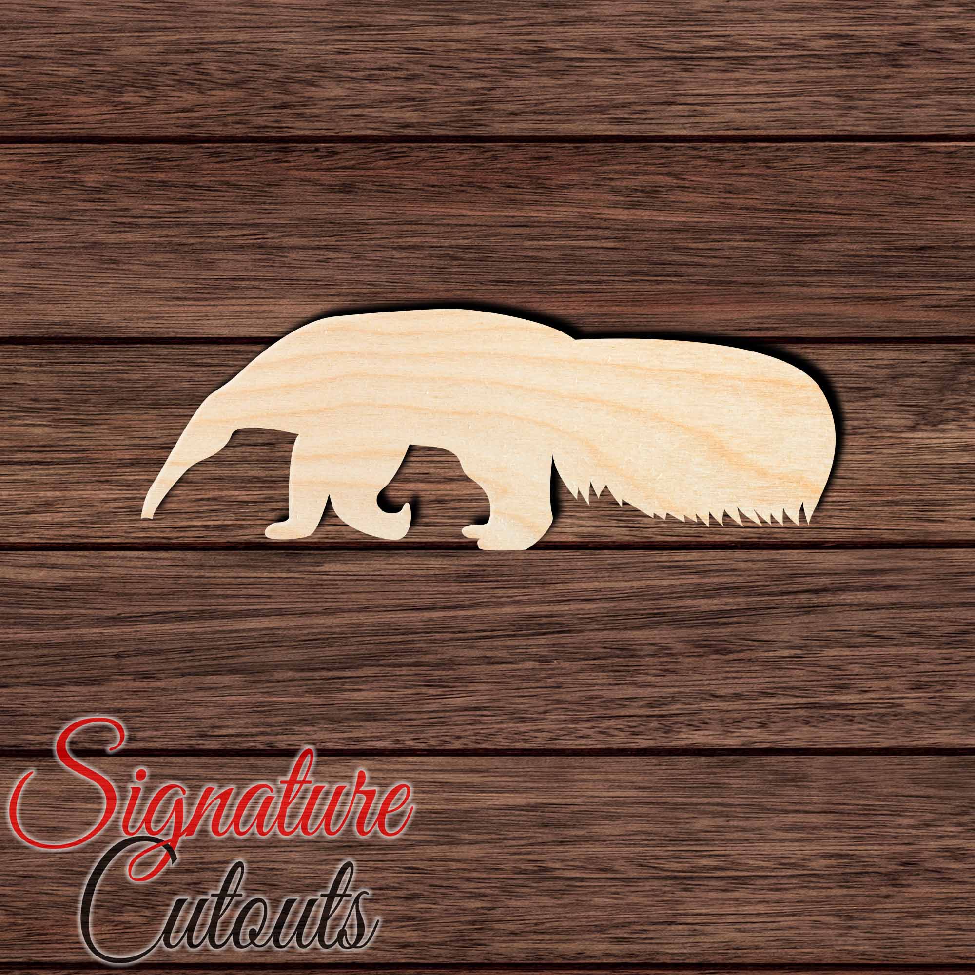 Ant Eater 001 Shape Cutout in Wood, Acrylic or Acrylic Mirror - Signature Cutouts