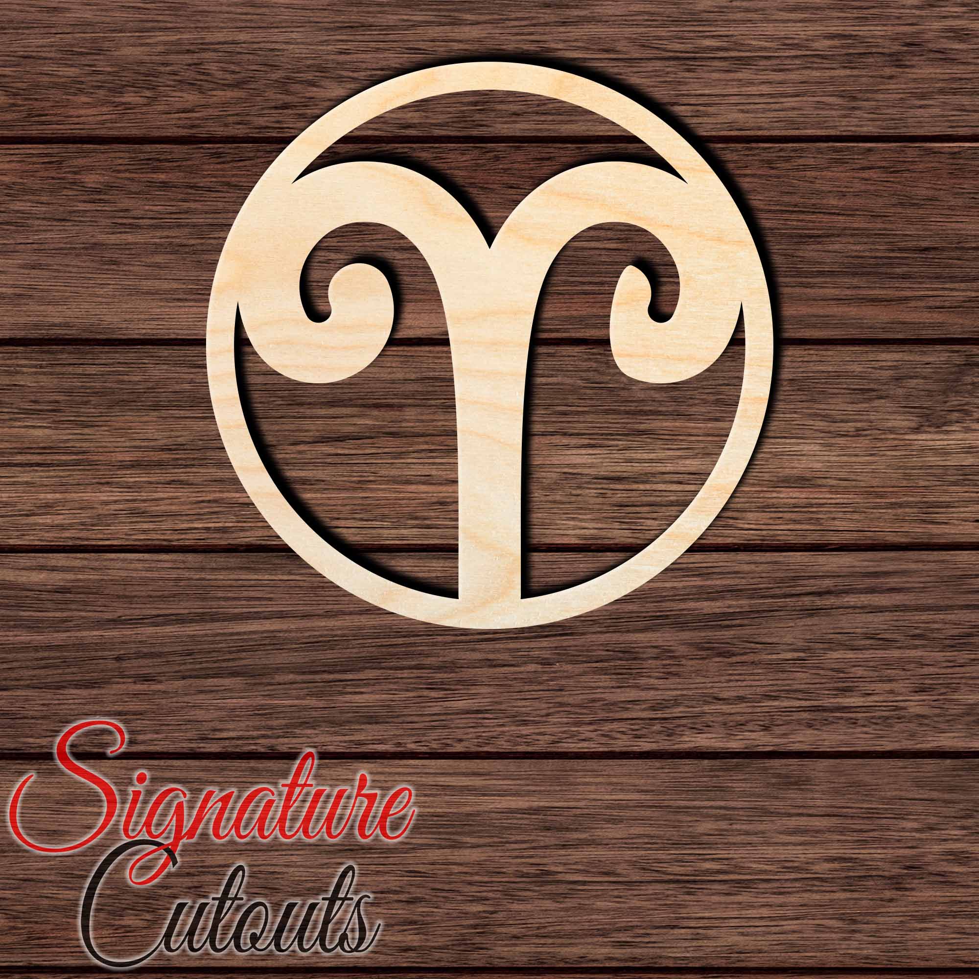 Aries 002 Shape Cutout in Wood, Acrylic or Acrylic Mirror - Signature Cutouts