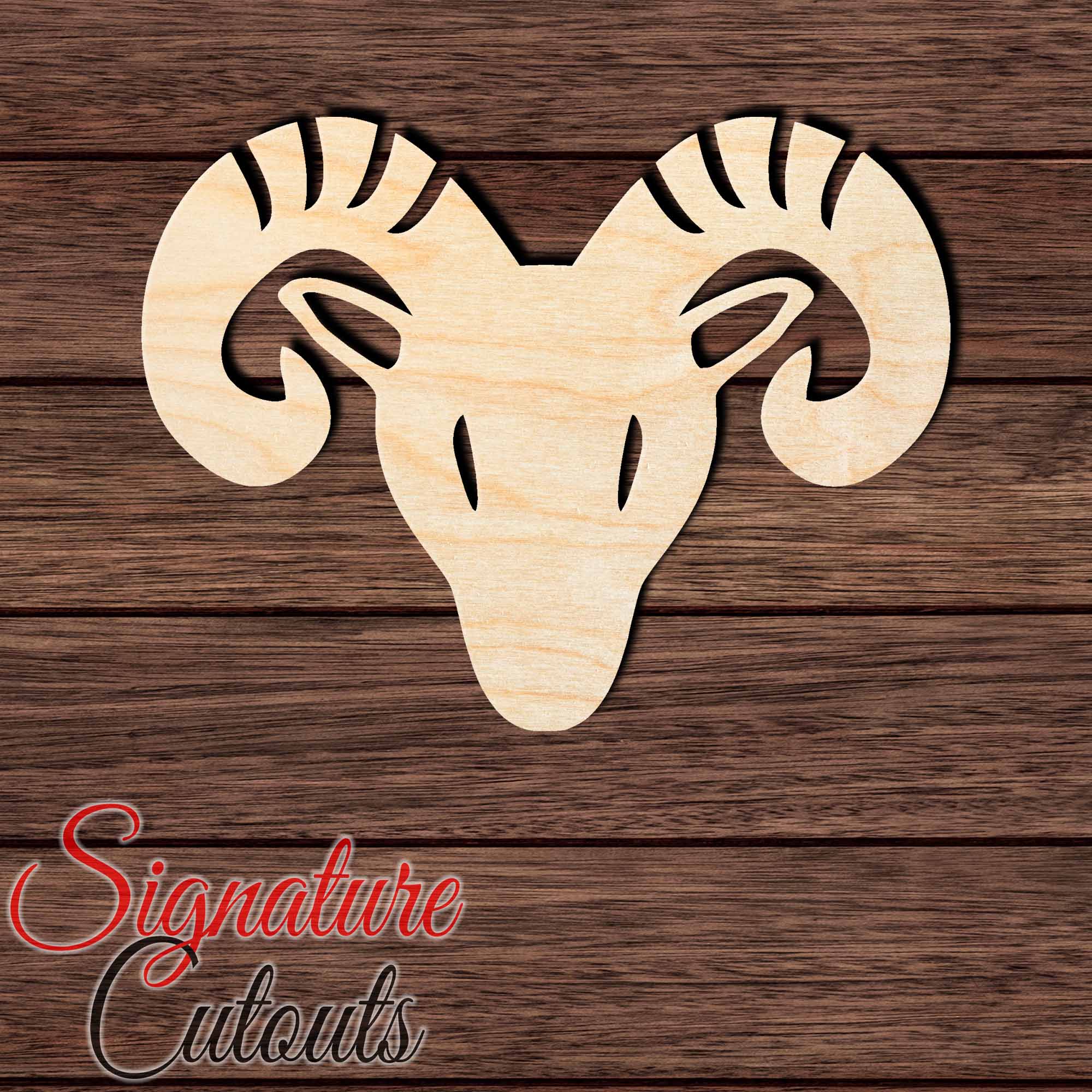 Aries 004 Shape Cutout in Wood, Acrylic or Acrylic Mirror - Signature Cutouts