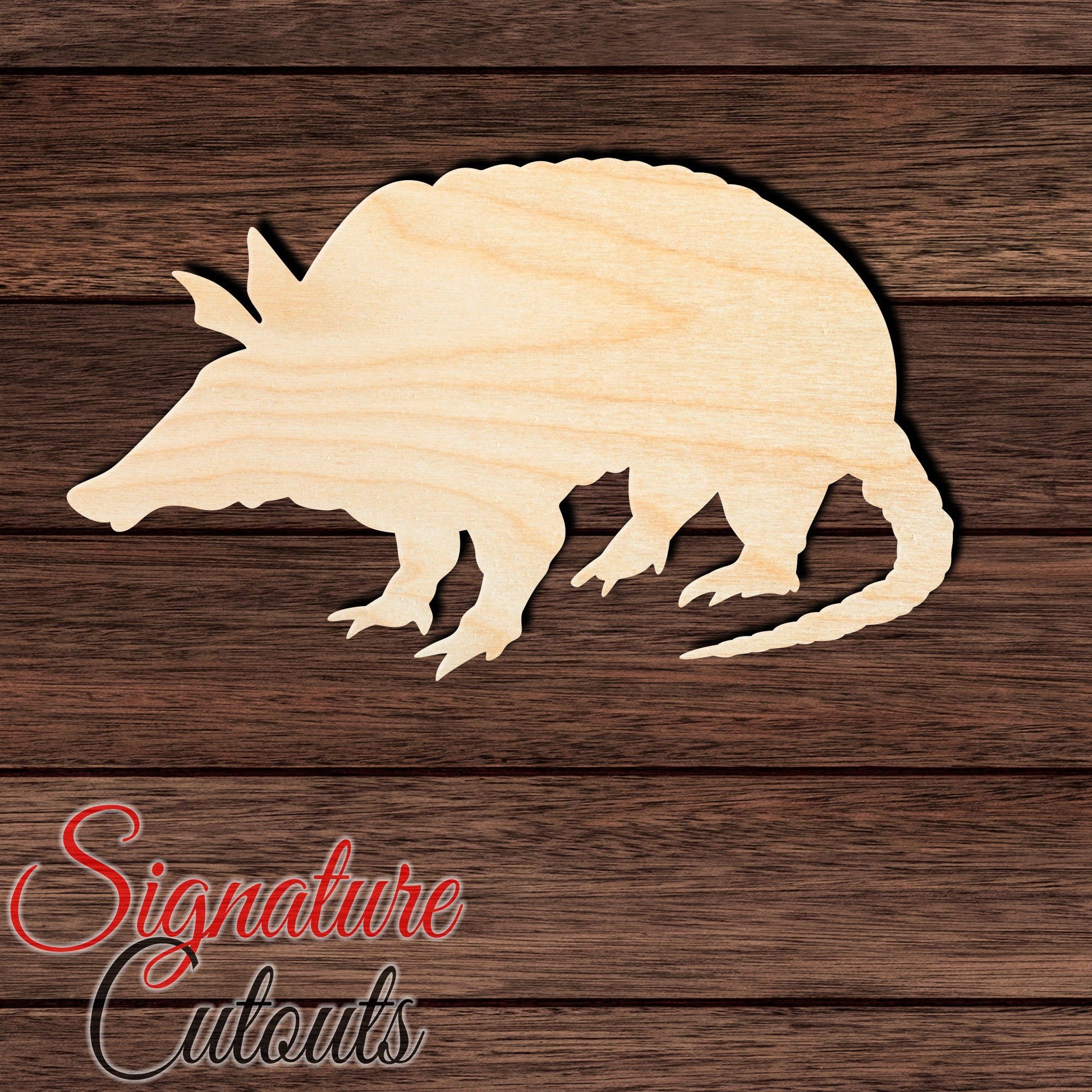 Armadillo 001 Shape Cutout in Wood, Acrylic or Acrylic Mirror - Signature Cutouts