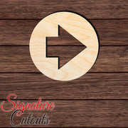 Arrow 001 Shape Cutout in Wood, Acrylic or Acrylic Mirror - Signature Cutouts