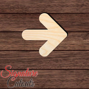 Arrow 002 Shape Cutout in Wood, Acrylic or Acrylic Mirror - Signature Cutouts