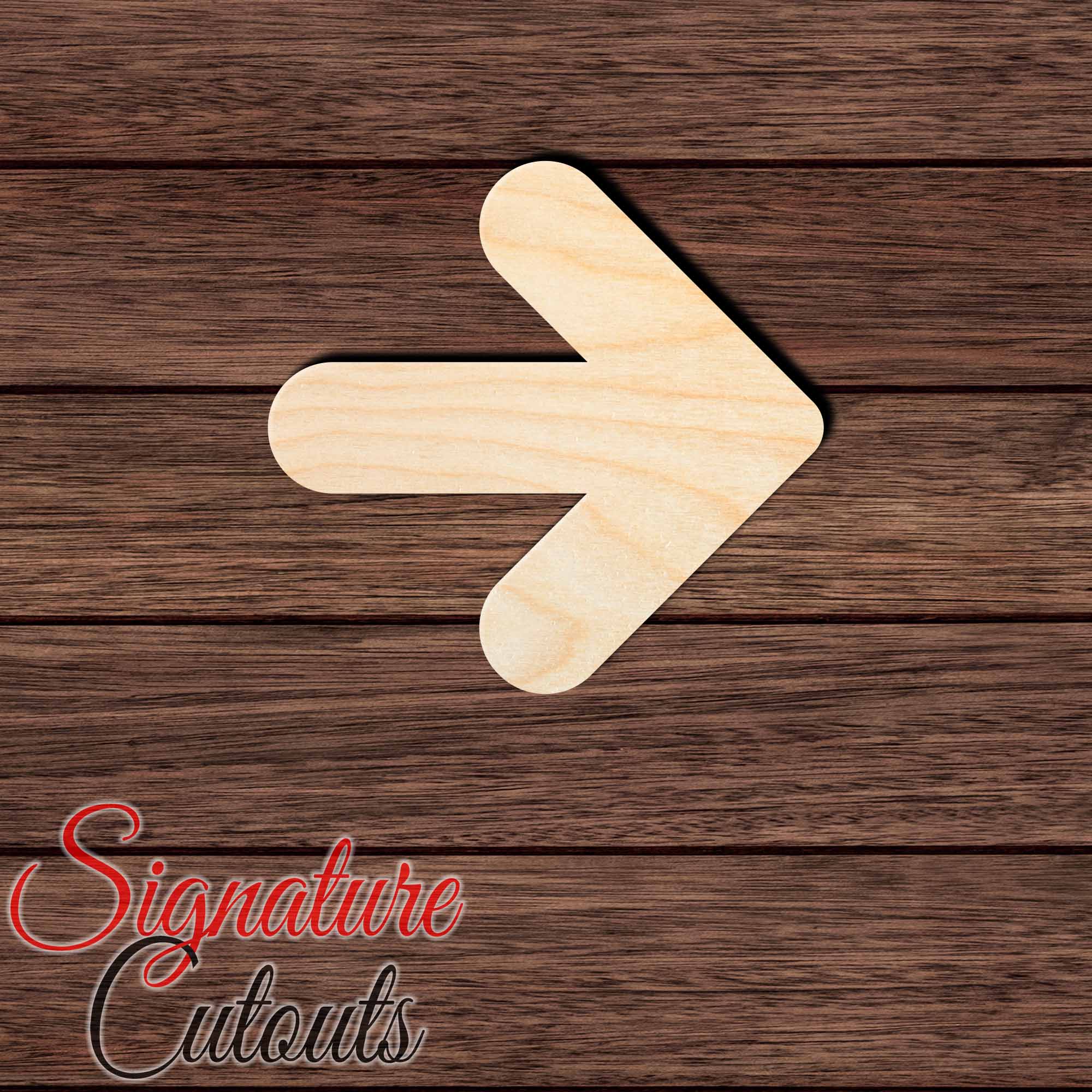 Arrow 002 Shape Cutout in Wood, Acrylic or Acrylic Mirror - Signature Cutouts