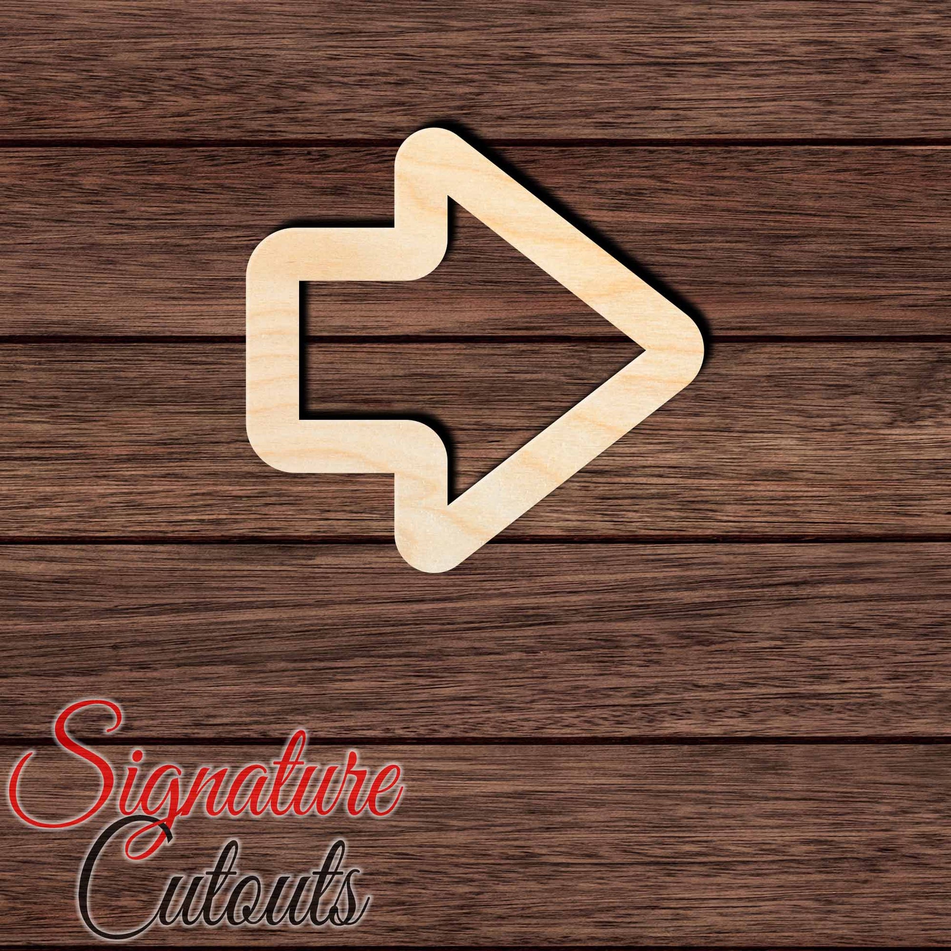 Arrow 003 Shape Cutout in Wood, Acrylic or Acrylic Mirror - Signature Cutouts