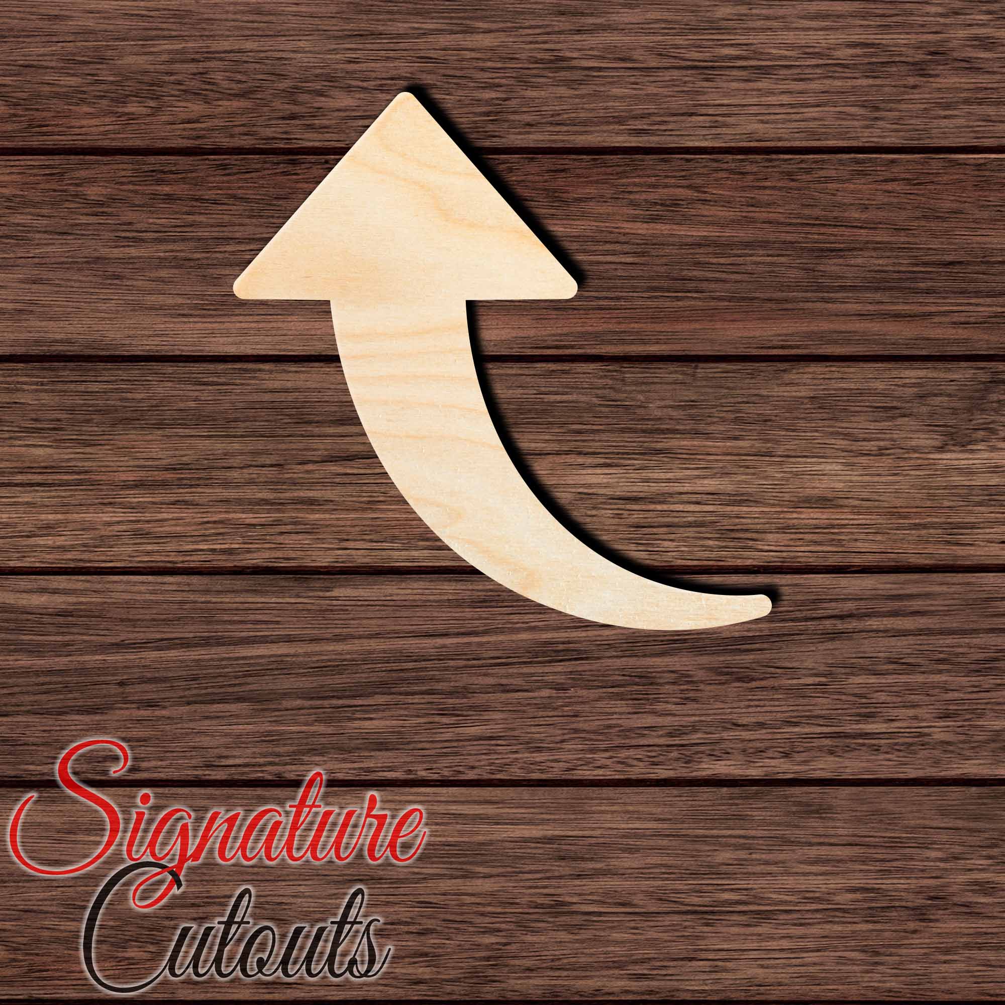 Arrow 004 Shape Cutout in Wood, Acrylic or Acrylic Mirror - Signature Cutouts