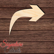 Arrow 005 Shape Cutout in Wood, Acrylic or Acrylic Mirror - Signature Cutouts