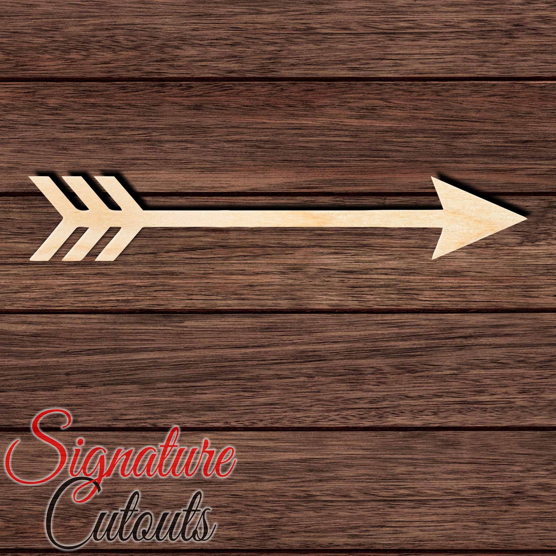 Arrow 007 Shape Cutout in Wood Craft Shapes & Bases Signature Cutouts 