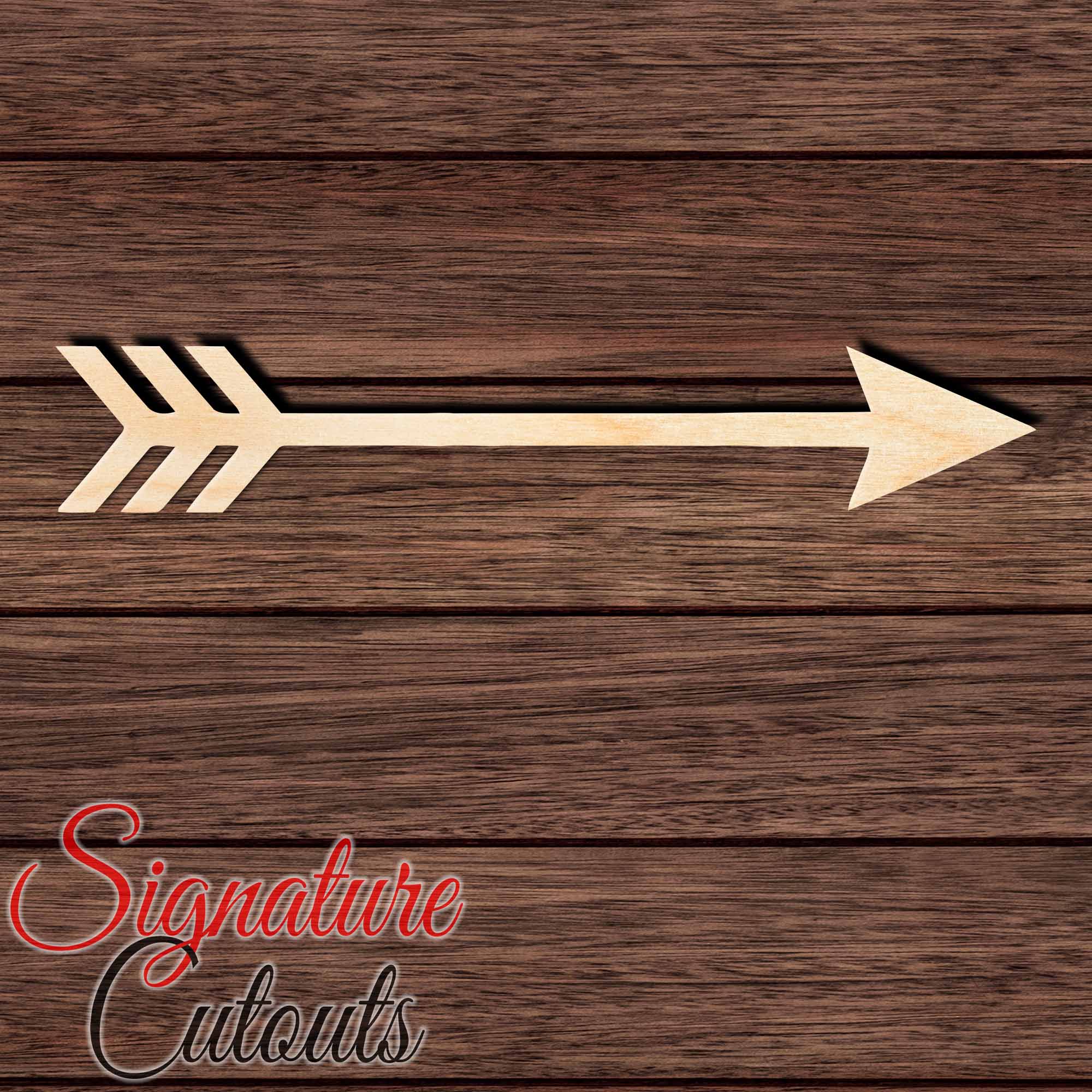 Arrow 007 Shape Cutout in Wood Craft Shapes & Bases Signature Cutouts 