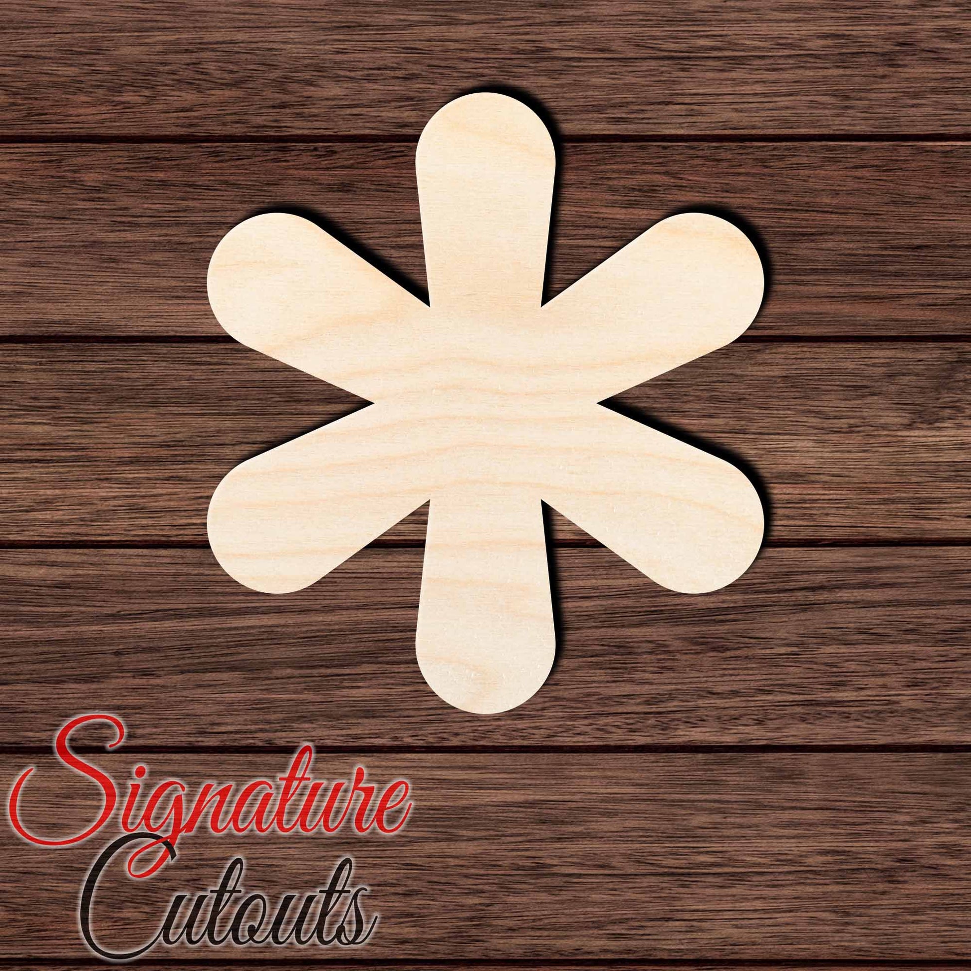 Asterisk 001 Shape Cutout in Wood, Acrylic or Acrylic Mirror - Signature Cutouts