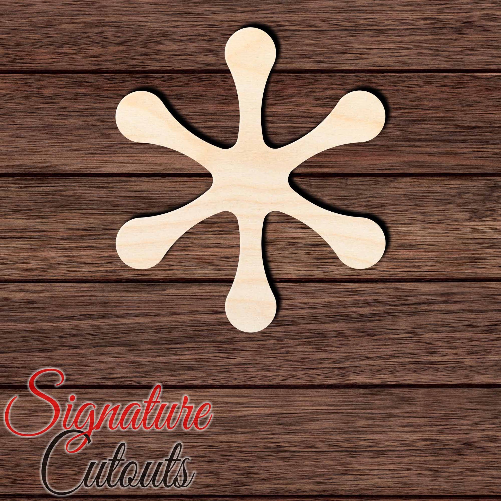 Asterisk 005 Shape Cutout in Wood, Acrylic or Acrylic Mirror - Signature Cutouts