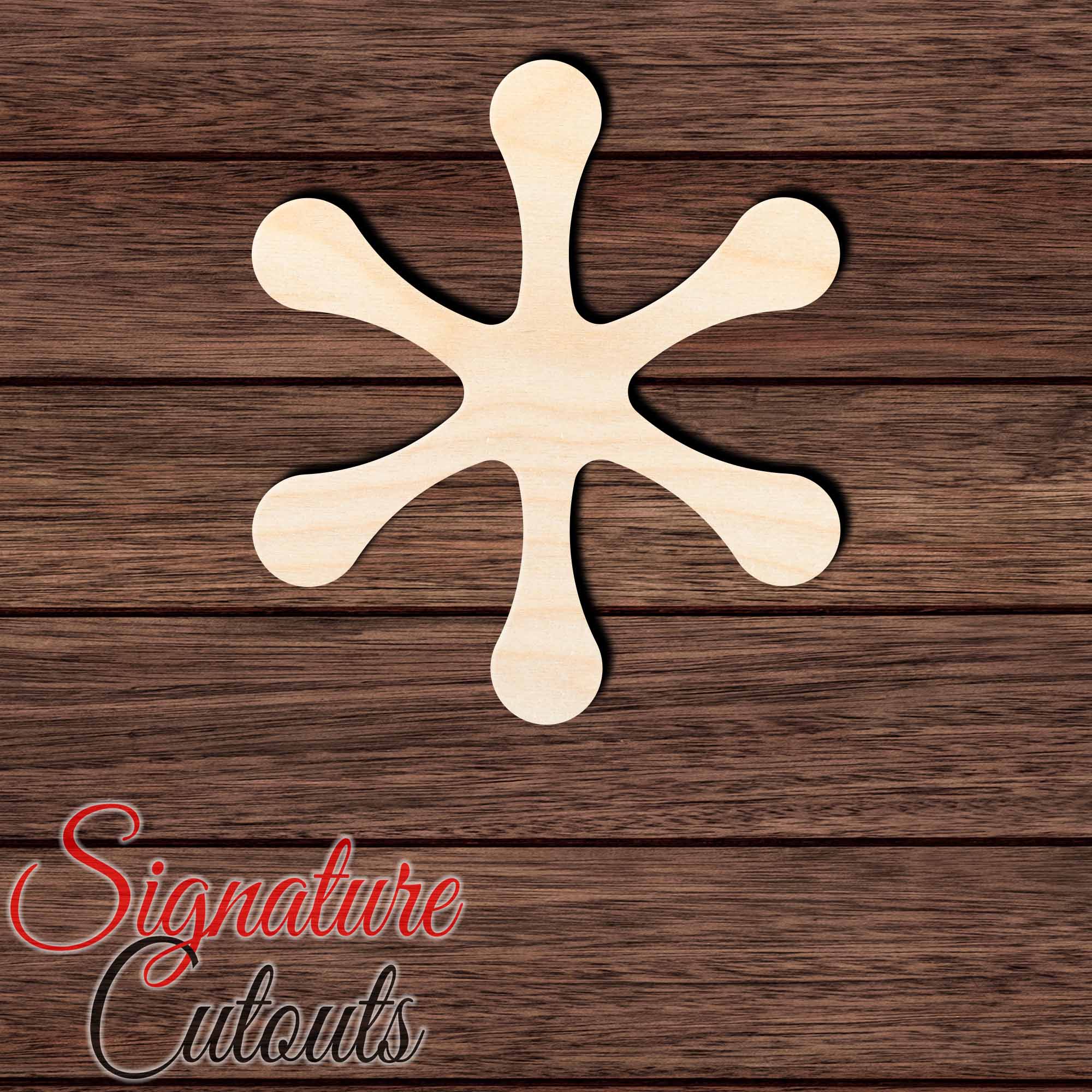Asterisk 005 Shape Cutout in Wood, Acrylic or Acrylic Mirror - Signature Cutouts