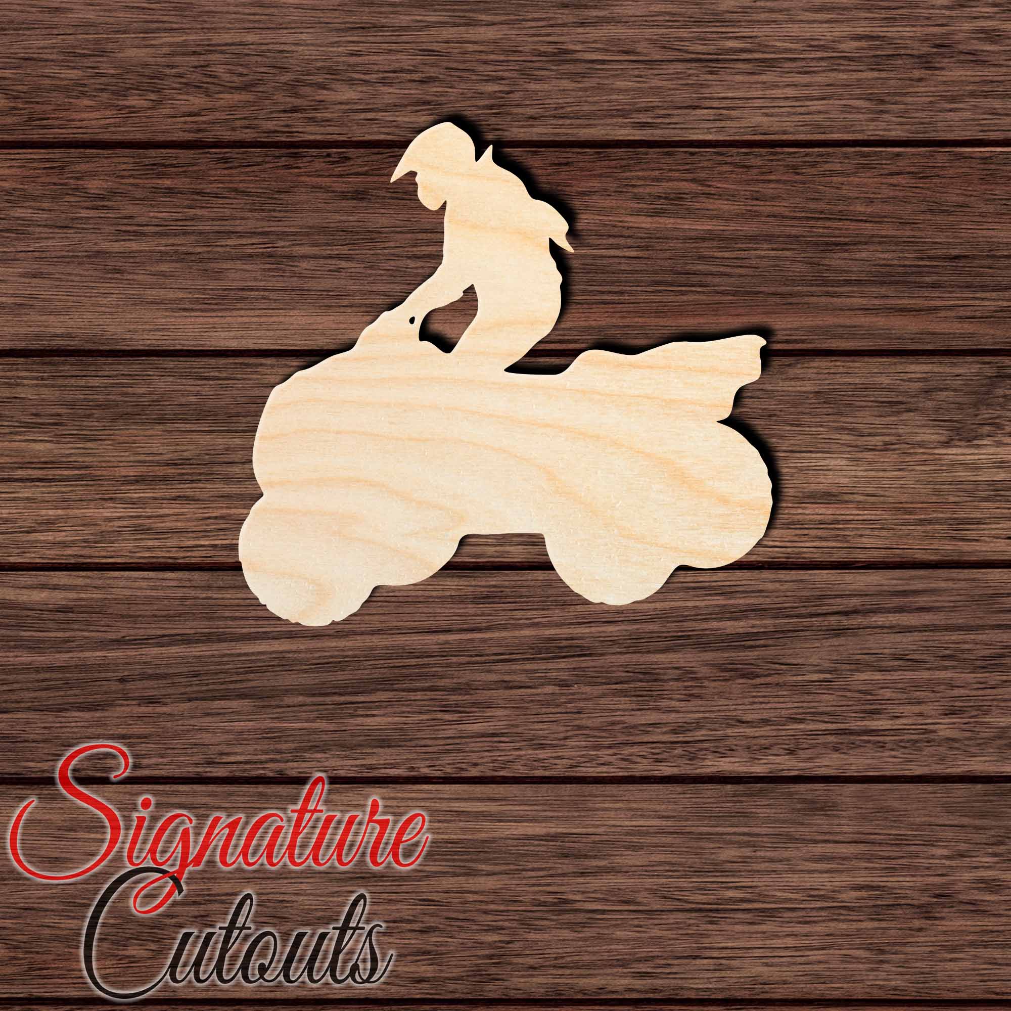 ATV 002 Shape Cutout in Wood, Acrylic or Acrylic Mirror - Signature Cutouts