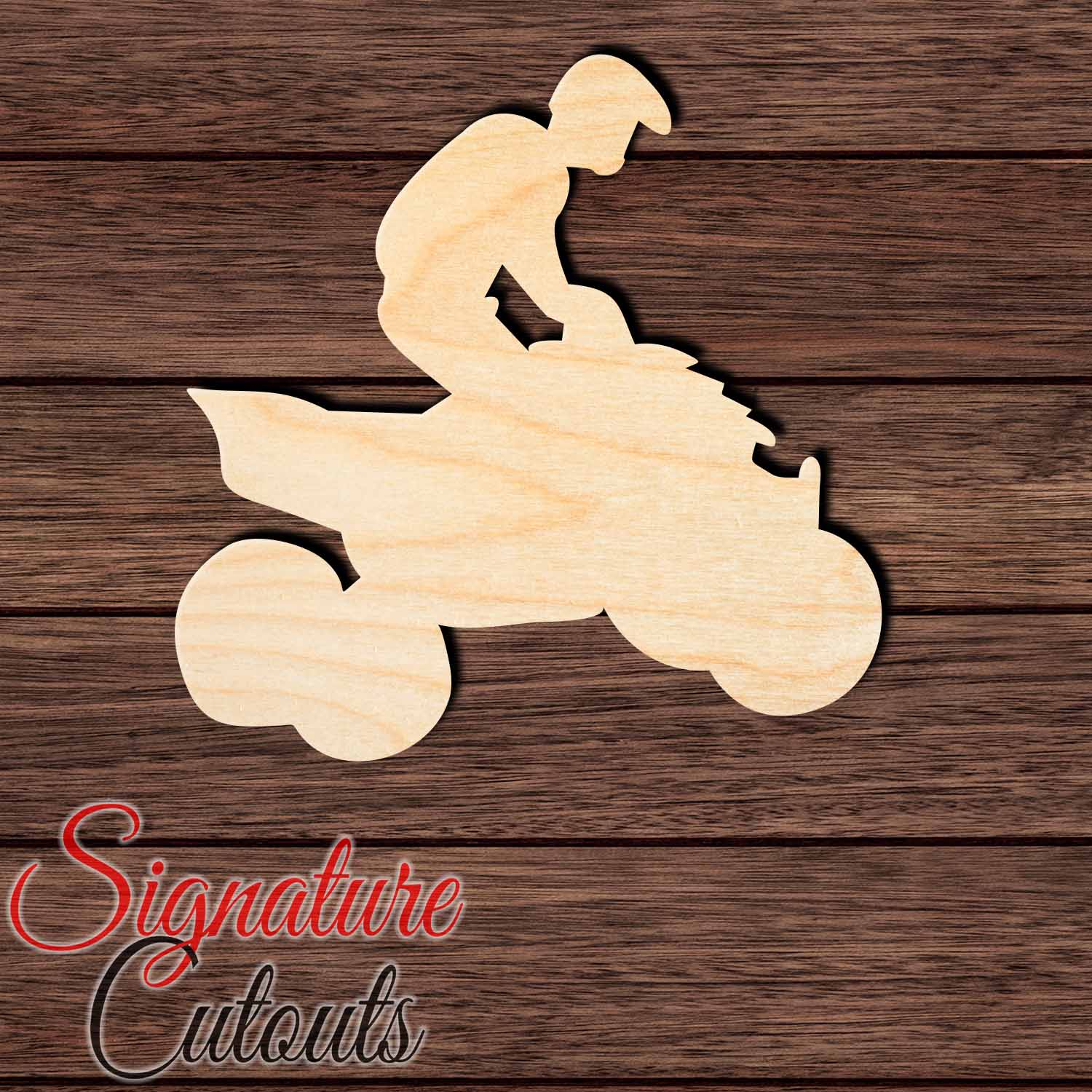 ATV 004 Shape Cutout in Wood, Acrylic or Acrylic Mirror - Signature Cutouts