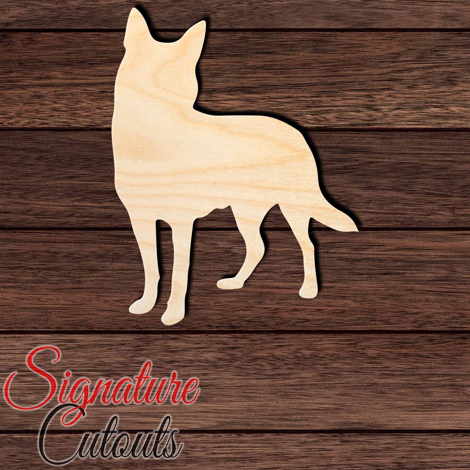 Australian Kelpie Shape Cutout in Wood, Acrylic or Acrylic Mirror - Signature Cutouts