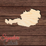 Austria Shape Cutout in Wood, Acrylic or Acrylic Mirror - Signature Cutouts