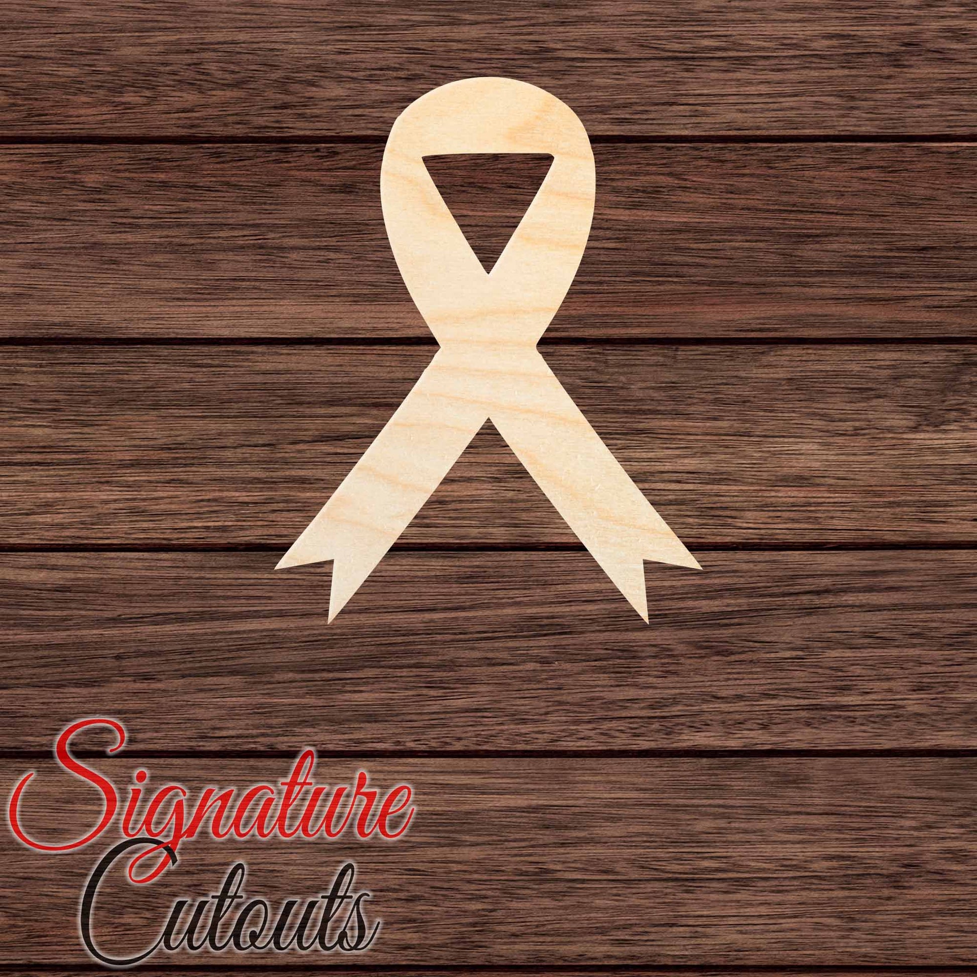 Awareness Ribbon 002 Shape Cutout in Wood, Acrylic or Acrylic Mirror - Signature Cutouts