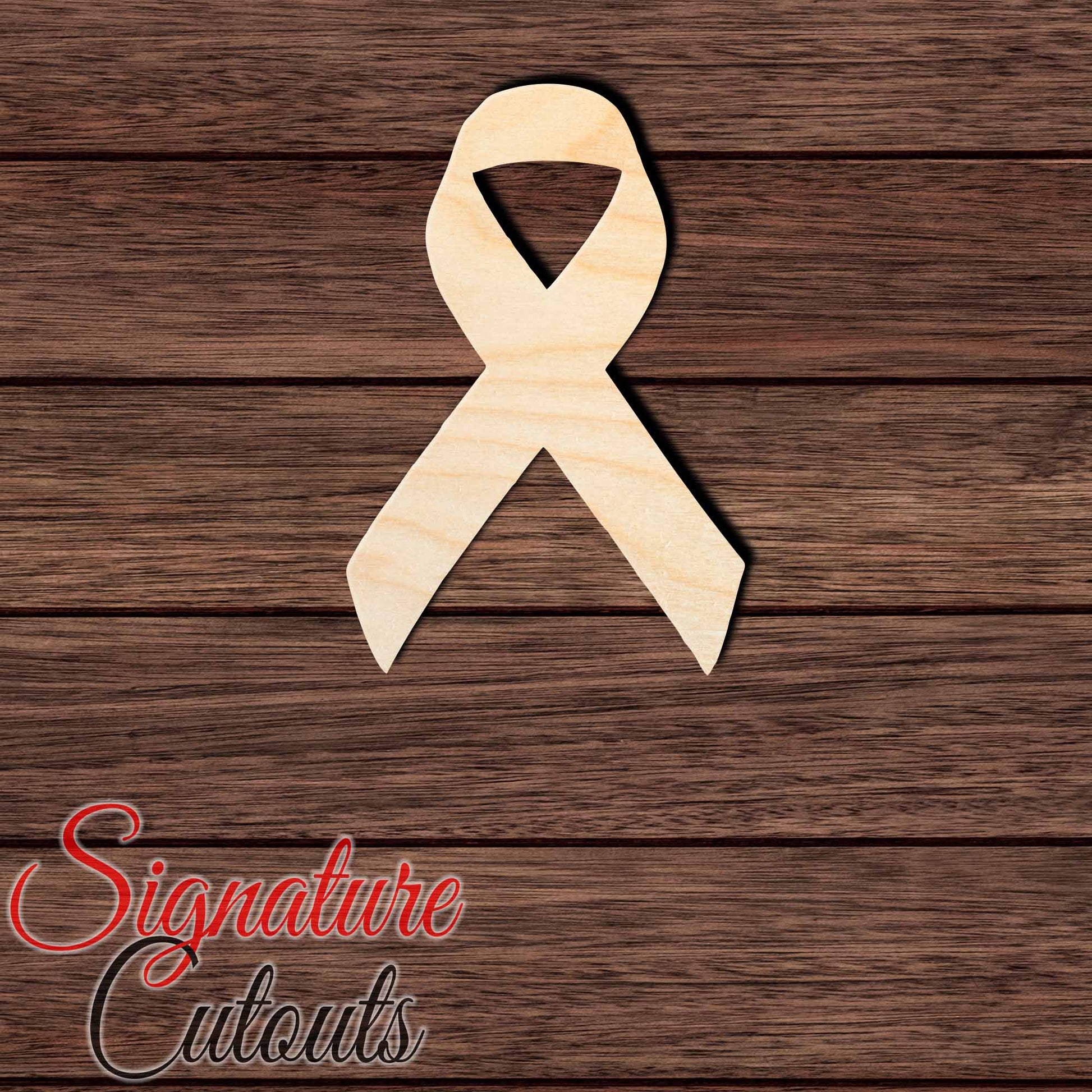 Awareness Ribbon 003 Shape Cutout in Wood, Acrylic or Acrylic Mirror - Signature Cutouts
